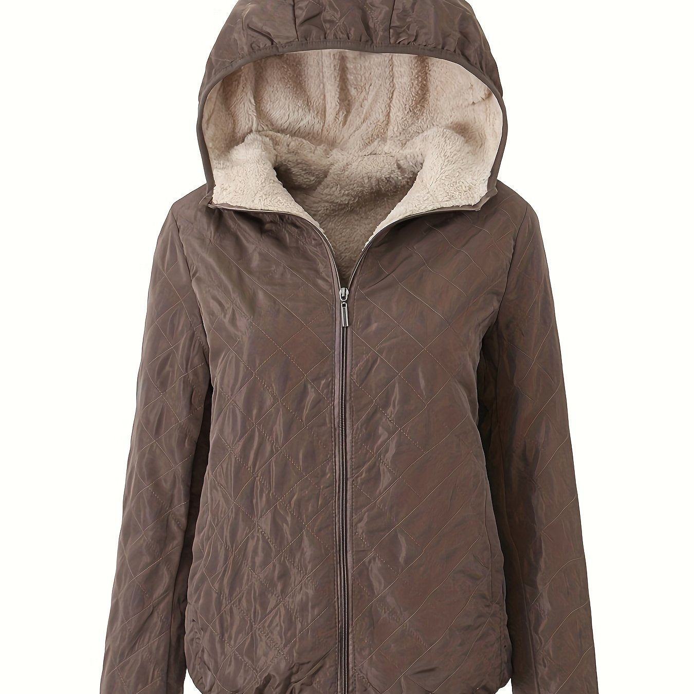 Emma | Quilted zippered jacket with hood - 07/112024 1 - DYAVOR®