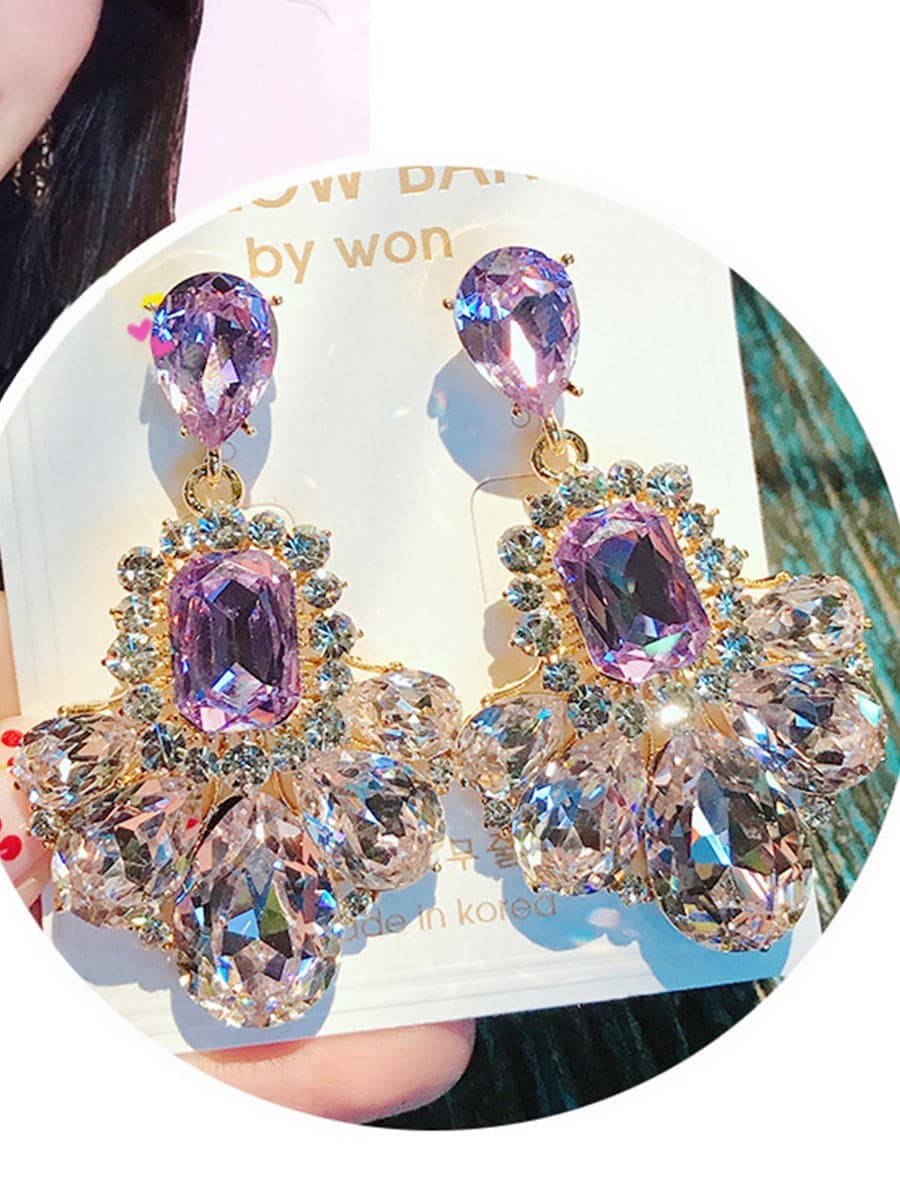 925 Silver Gemstone Amethyst Earrings MSE100701 - Earrings - DYAVOR®