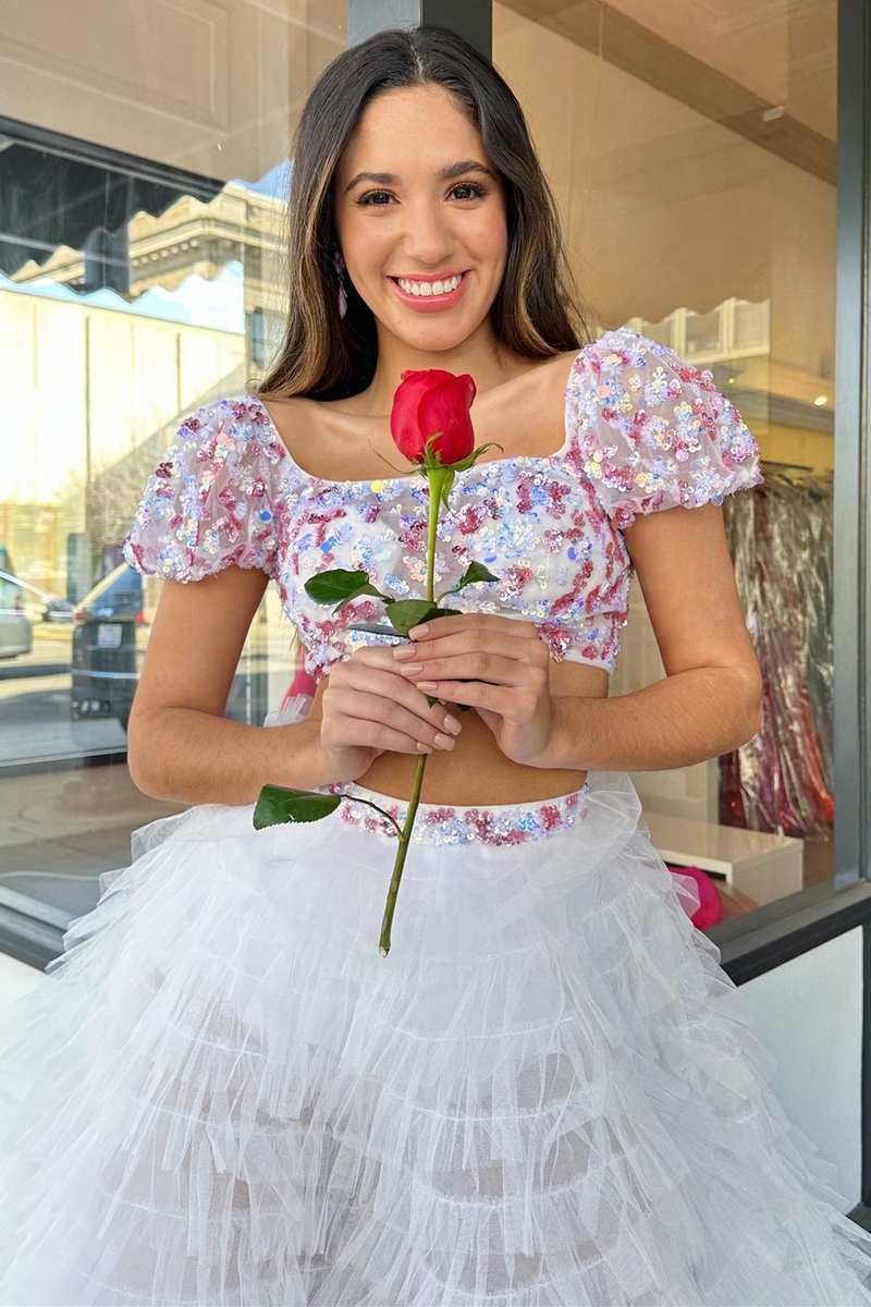 Layne |A line Square Neck Tulle Prom Dress with Ruffles - Prom Dress - DYAVOR®