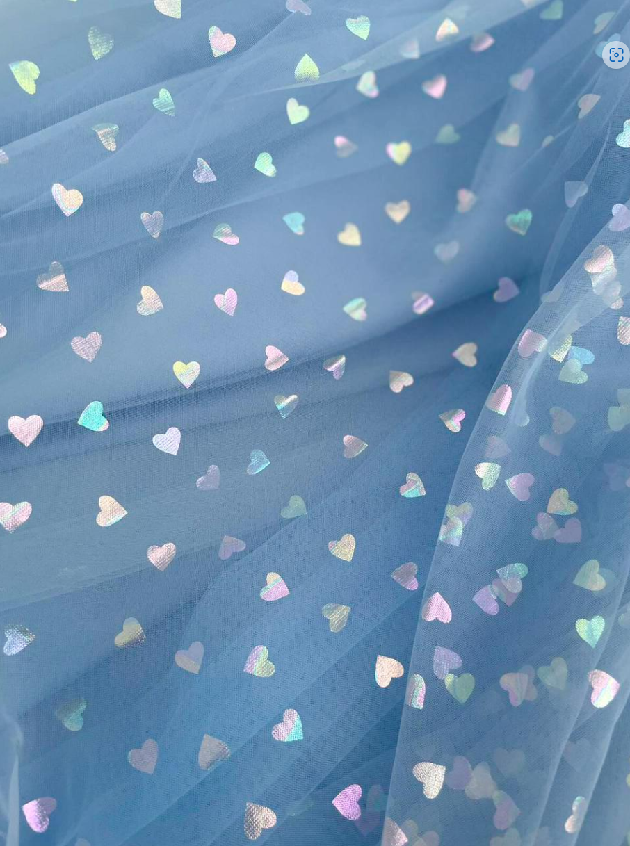 Corset Glitter Hearts Above Knee Length Tulle Dress - Homecoming Dress - DYAVOR®