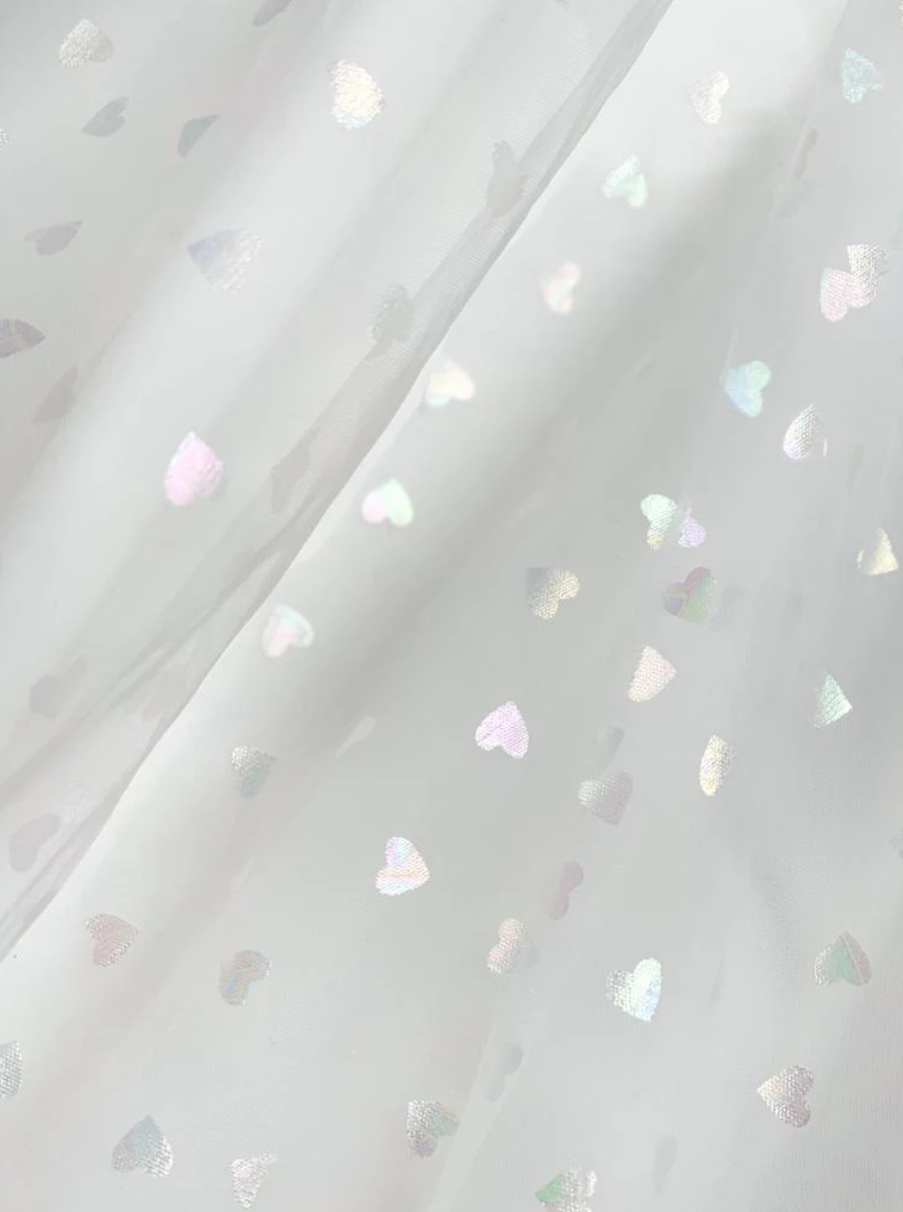 Corset Glitter Hearts Above Knee Length Tulle Dress - Homecoming Dress - DYAVOR®