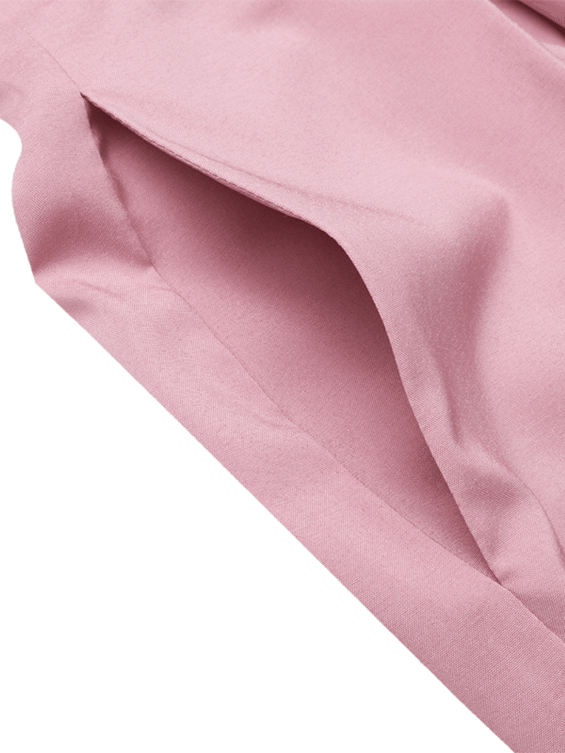Women Solid Color High Waist Big Swing Zipper Casual Loose Long Skirt with Pocket - Skirts - DYAVOR®