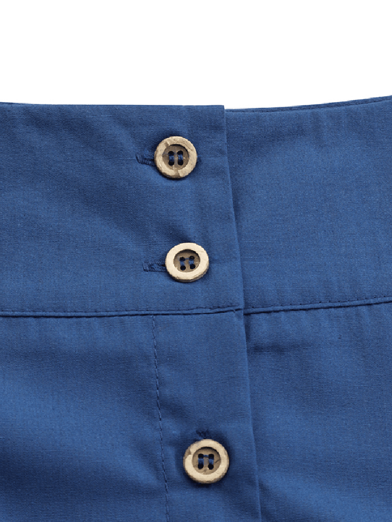 Women's Solid Color Casual Long Skirt with Pocket: Loose Fit and Comfortable Bottom Front - Skirts - DYAVOR®