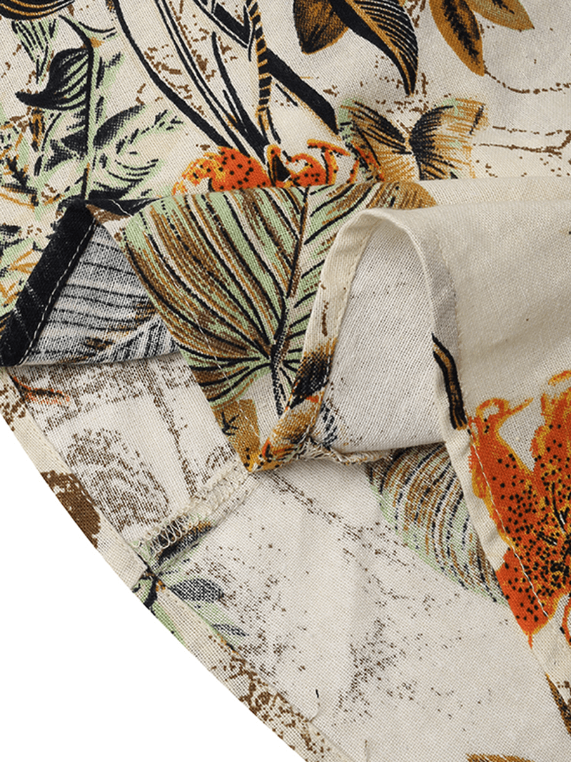 Women 100% Cotton Plant Floral Print High Waist Bohemia Maxi Skirts - Skirts - DYAVOR®