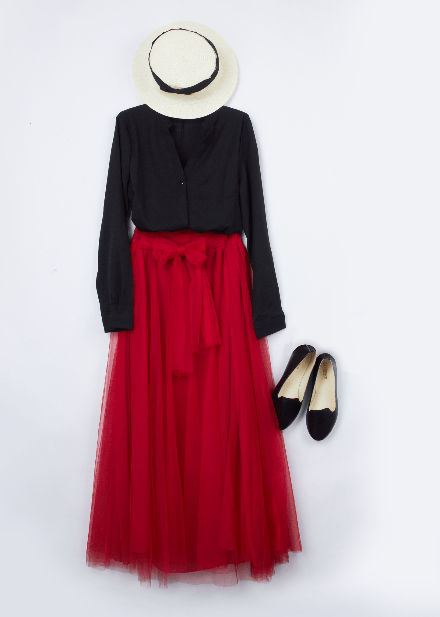 Solid Color Mesh Tulle Pleated Maxi Skirt - Skirts - DYAVOR®