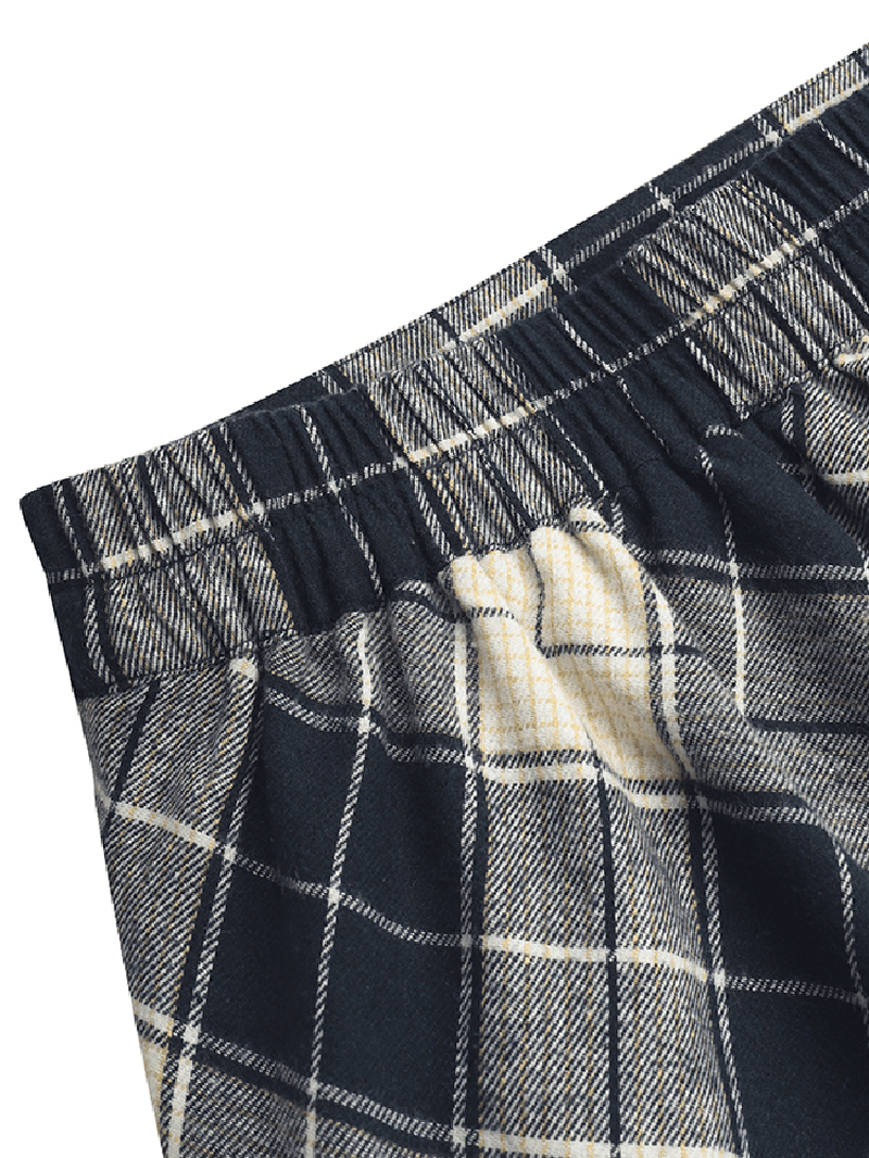Women Plaid A-Line Vintage High Waist Skirts with Pocket - Skirts - DYAVOR®