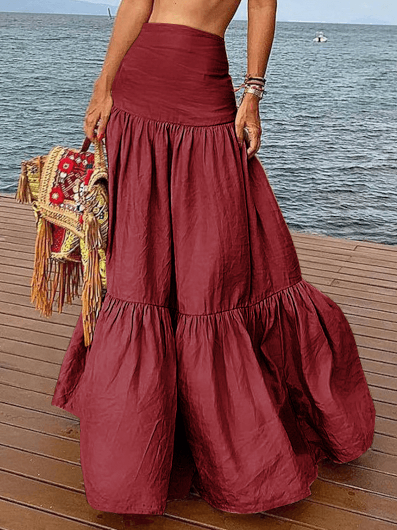 Women'S Casual Loose Simple Skirts with Side Zipper - Skirts - DYAVOR®