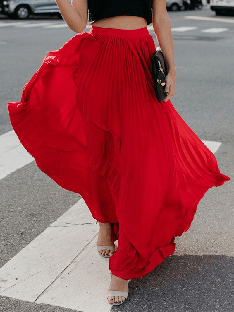 Boho Elastic Waist Pleated Skirts - Skirts - DYAVOR®