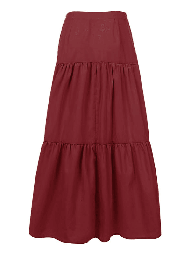 Women'S Casual Loose Simple Skirts with Side Zipper - Skirts - DYAVOR®