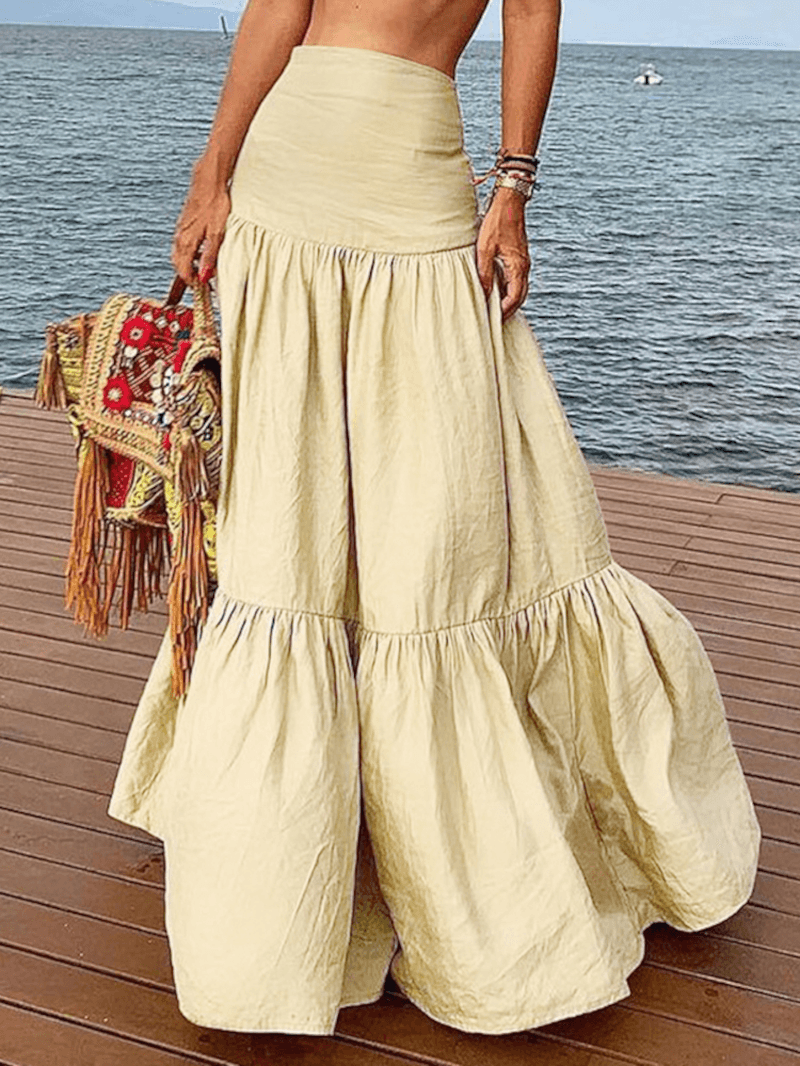 Women'S Casual Loose Simple Skirts with Side Zipper - Skirts - DYAVOR®