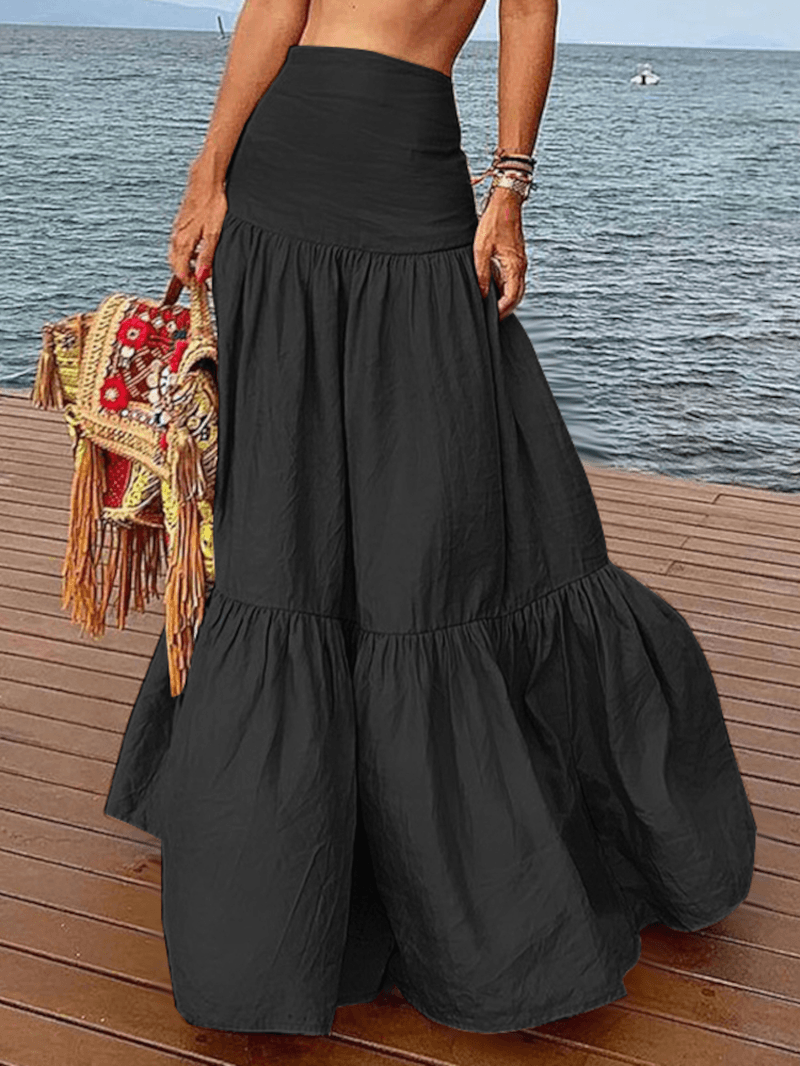 Women'S Casual Loose Simple Skirts with Side Zipper - Skirts - DYAVOR®