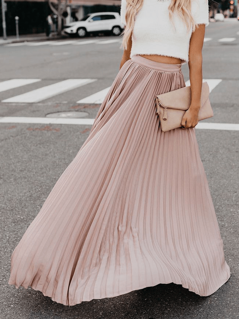 Boho Elastic Waist Pleated Skirts - Skirts - DYAVOR®