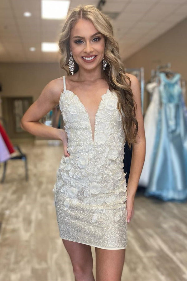 Francesca |Bodycon Backless Sequins Homecoming Dress - Homecoming Dress - DYAVOR®
