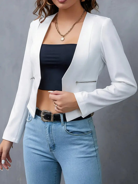 Stylish short blazer with zipped pocket - Pheby - 26/102024 1 - DYAVOR®