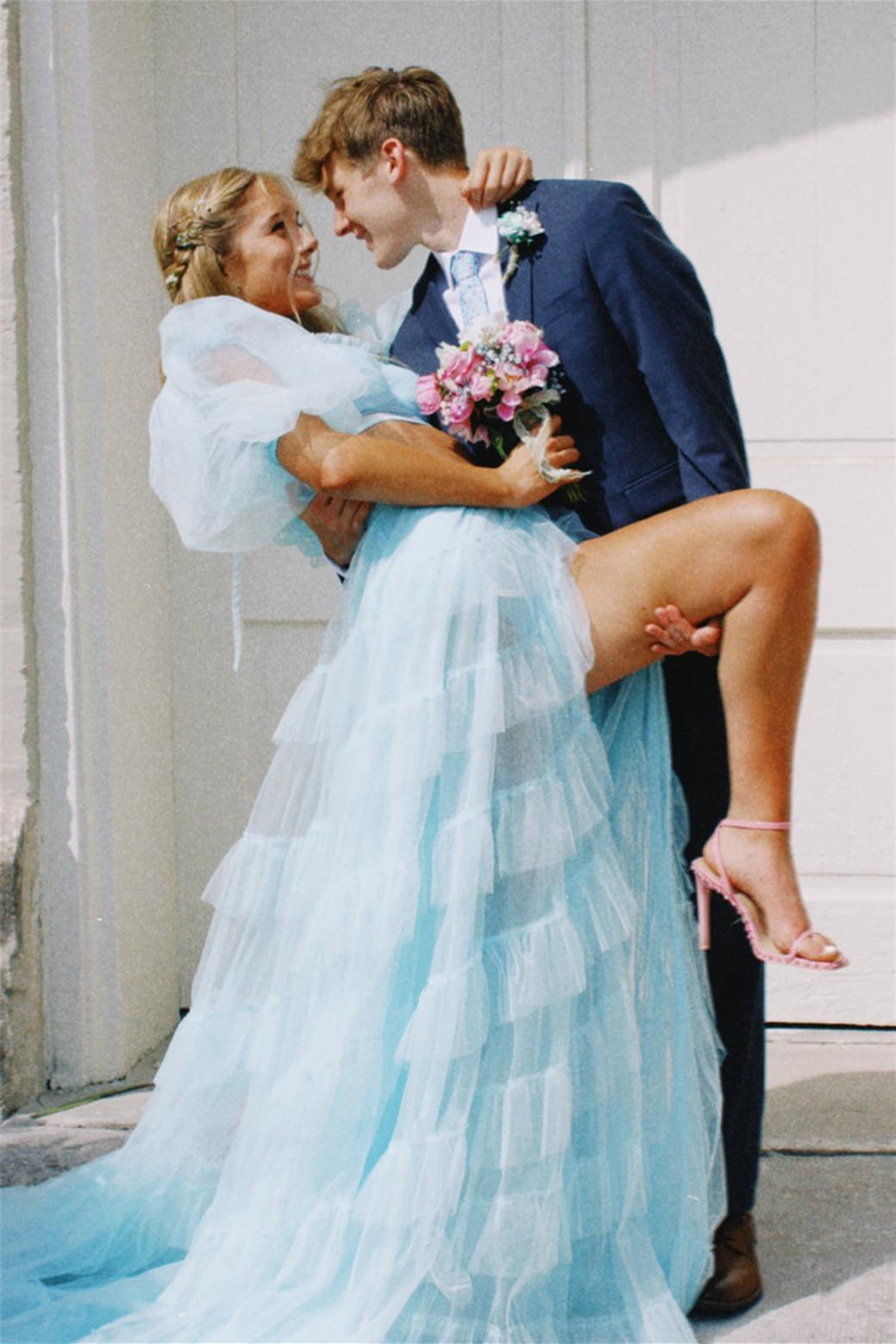 Rosalina |A Line Tow-Piece Tulle Prom Dress with Slit - Prom Dress - DYAVOR®