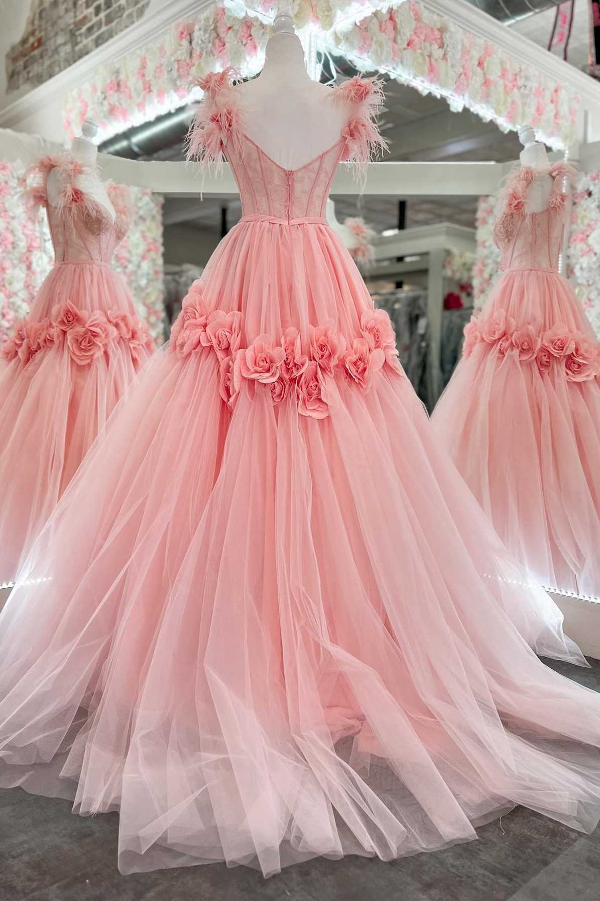 Cali |Princess A-Line Off the Shoulder Lace Tulle Prom Dress - Prom Dress - DYAVOR®