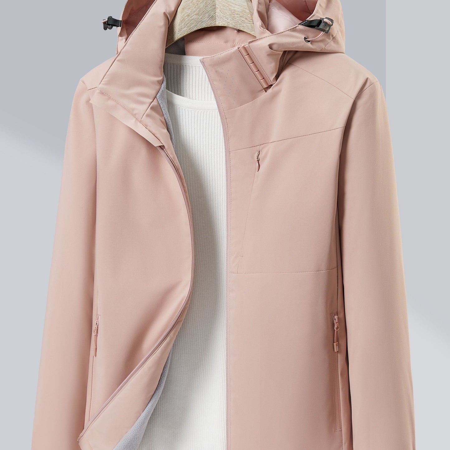 Evelien | Windproof and waterproof outdoor jacket with polar fleece lining and hood - 07/112024 1 - DYAVOR®