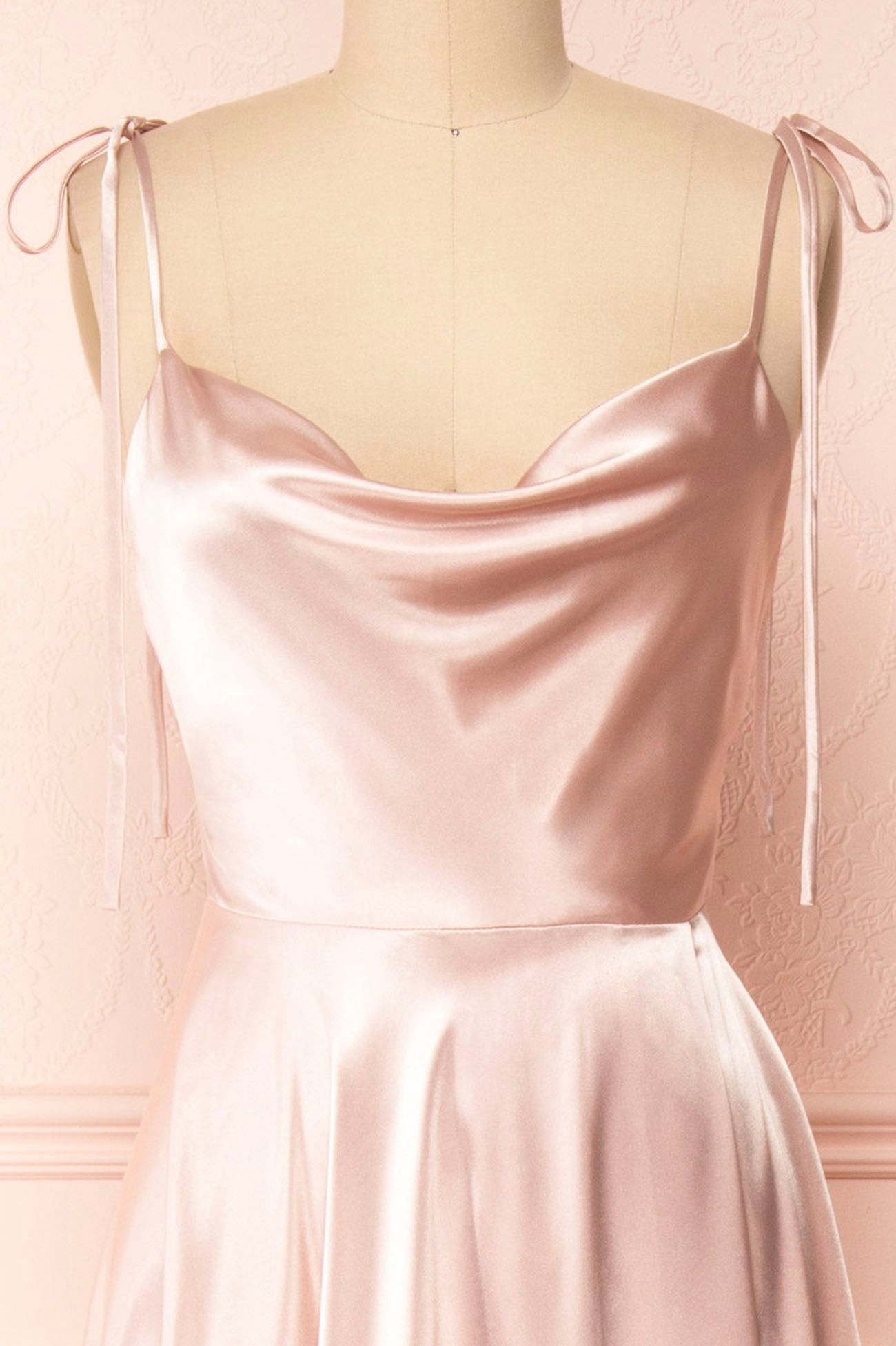 Vienna | Simple Satin Long A-Line Prom Dress Spaghetti Straps Evening Dress - Prom Dress - DYAVOR®
