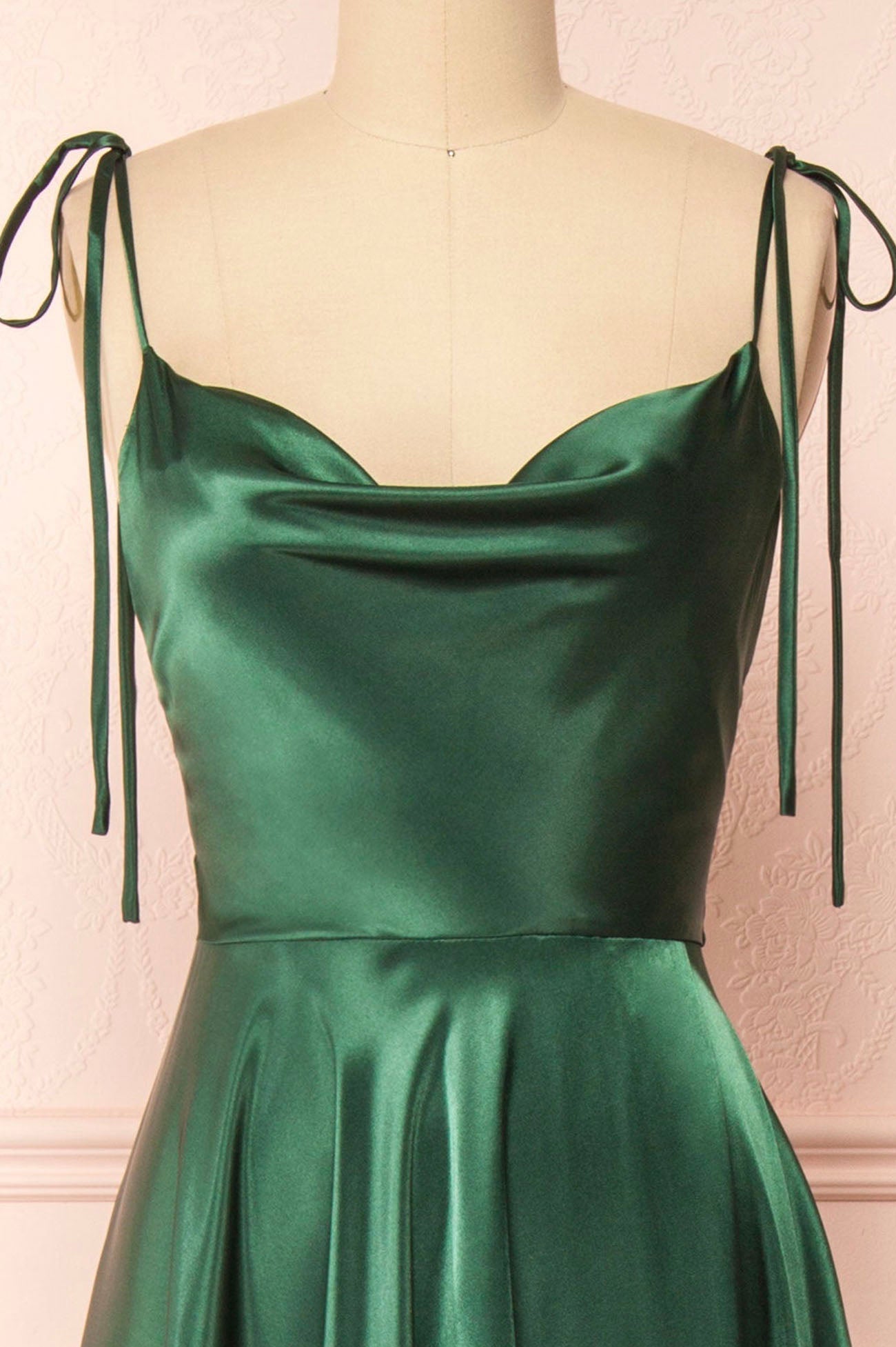 Vienna | Simple Satin Long A-Line Prom Dress Spaghetti Straps Evening Dress - Prom Dress - DYAVOR®