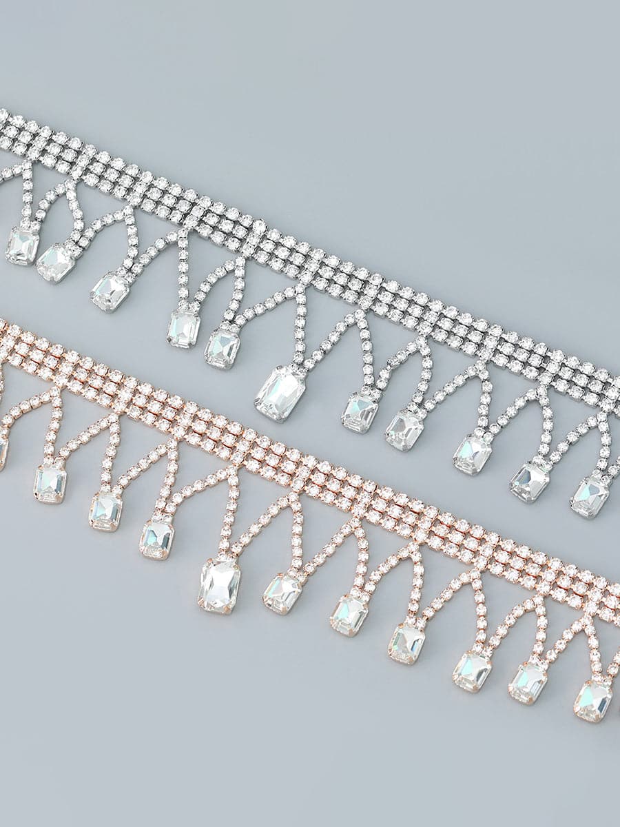 Glamorous Crystal Rhinestone Necklace MSE00135 - Jewelry Set - DYAVOR®