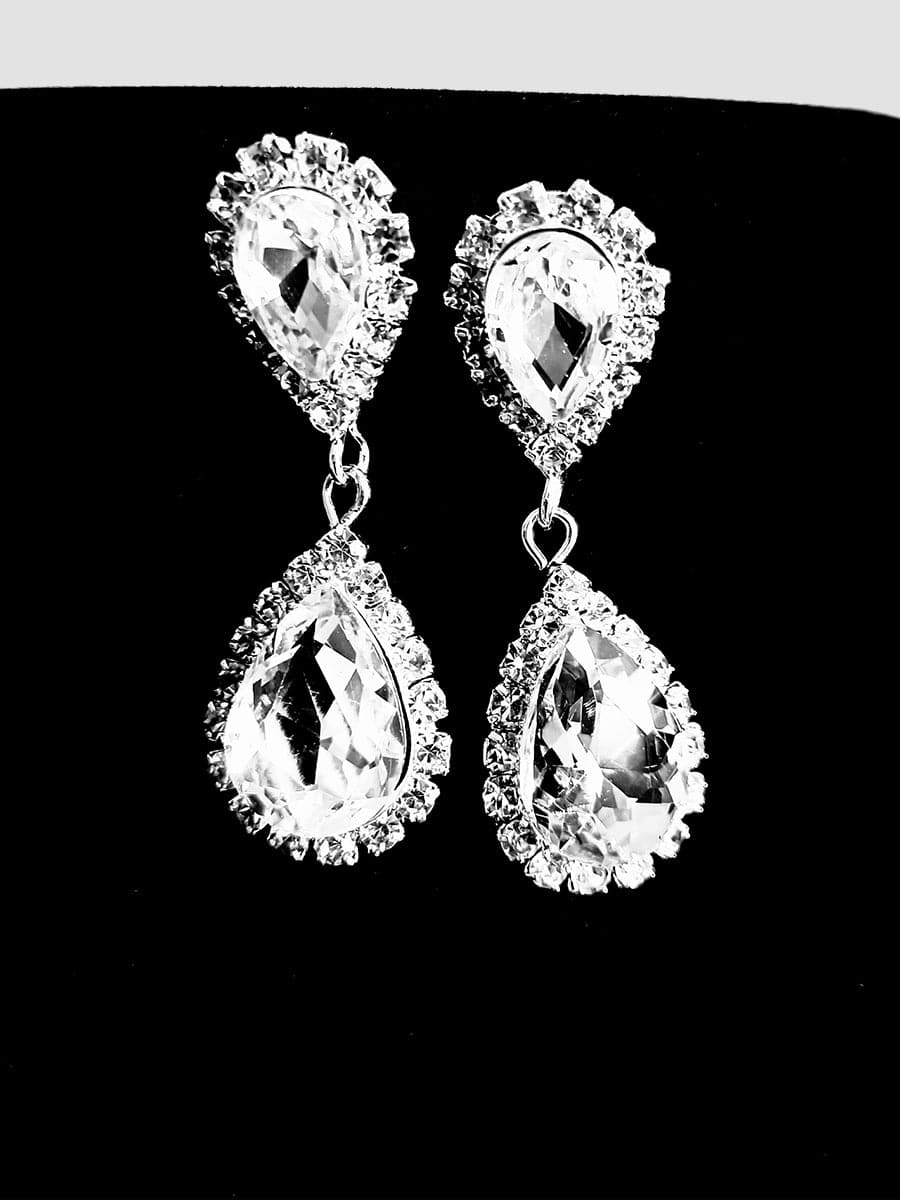Missord Pear Cut Stone Twist Necklace Earring Set MRL1025 - Jewelry Set - DYAVOR®