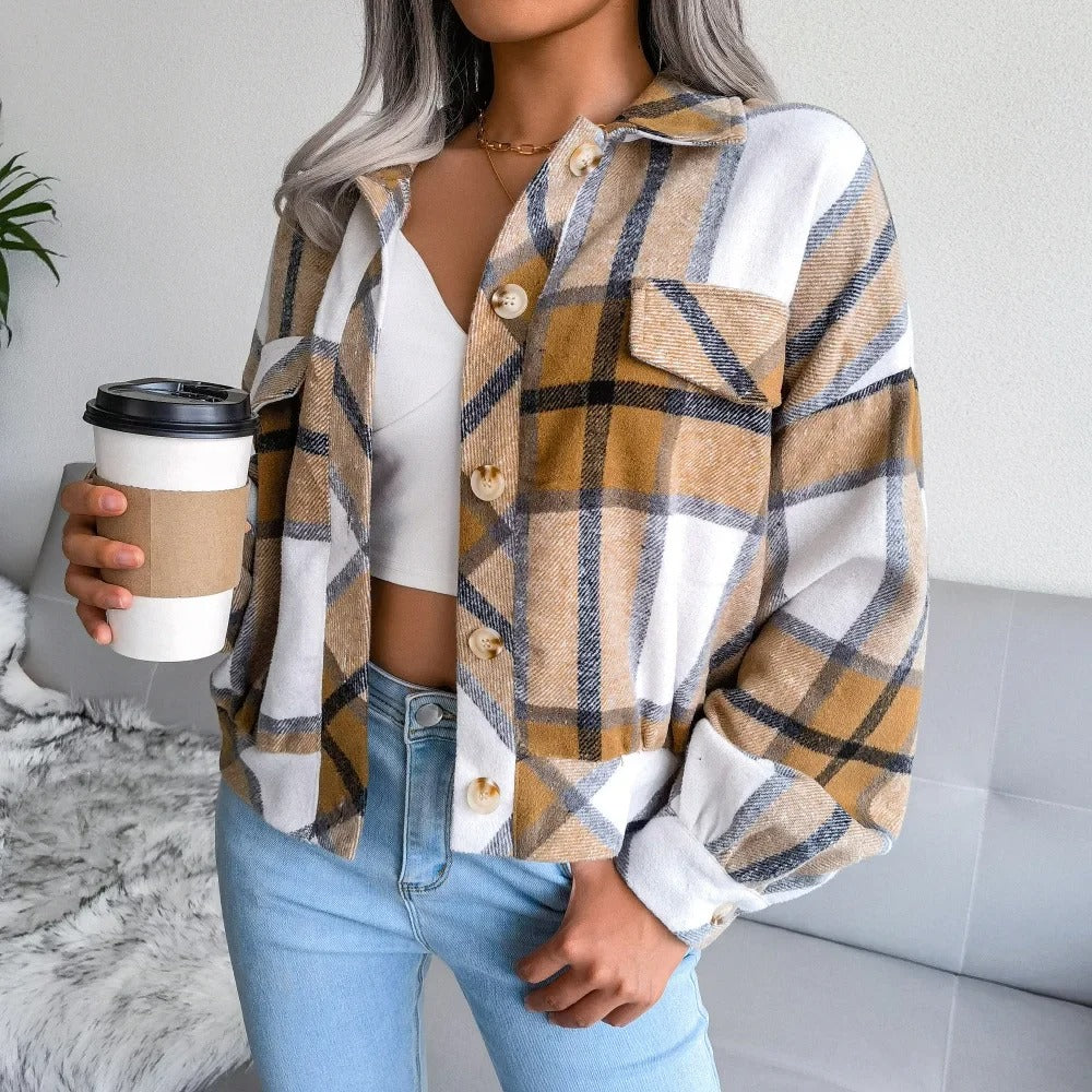 Checked ladies' summer jacket - Cheryl - 26/102024 1 - DYAVOR®