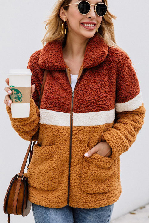 Love You More Zip Up Teddy Coat - 3 Colors - Top - DYAVOR®