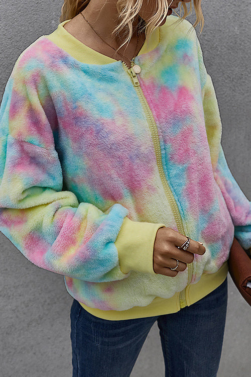 Ready For Fall Tie-Dye Fluffy Jacket - 4 Colors - Top - DYAVOR®