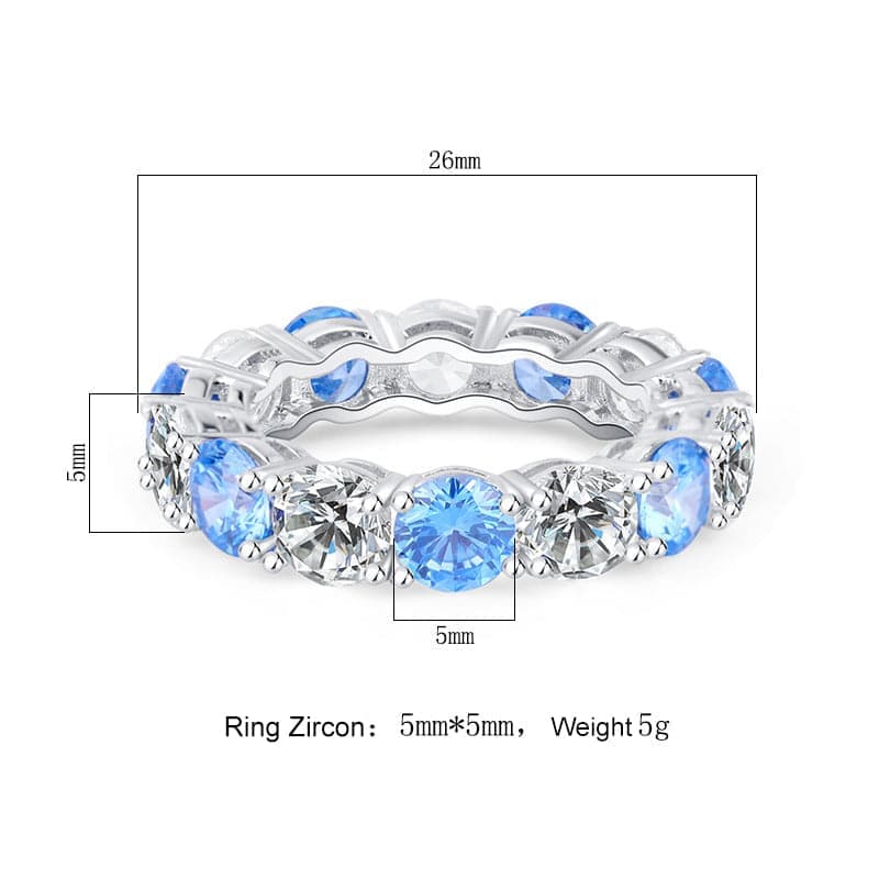 S925 Silver Synthetic Zircon Emerald Ring MSR110801 - Apparel & Accessories - DYAVOR®