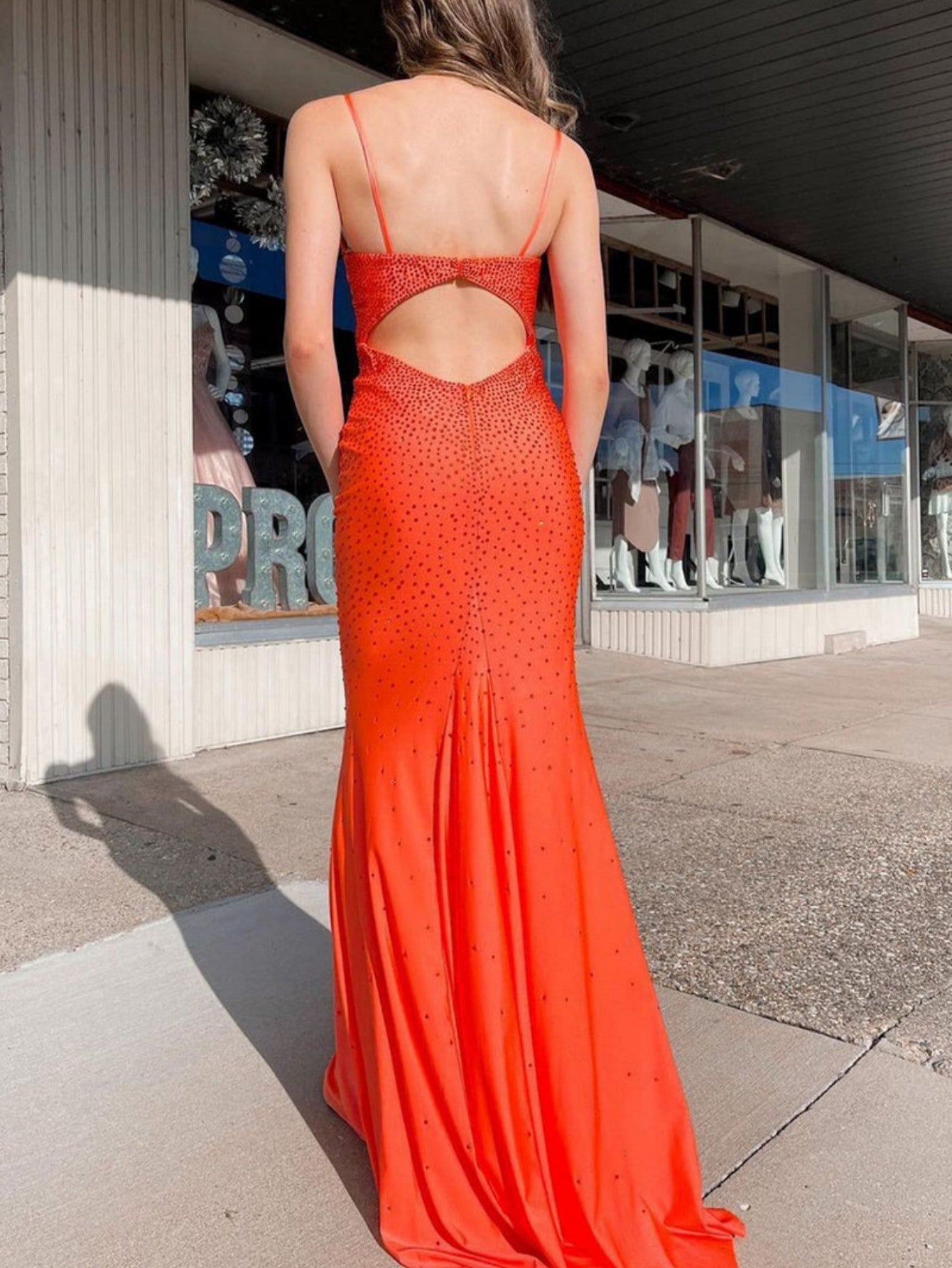 Jennifer |Mermaid V Neck Beaded Satin Prom Dress - Prom Dress - DYAVOR®