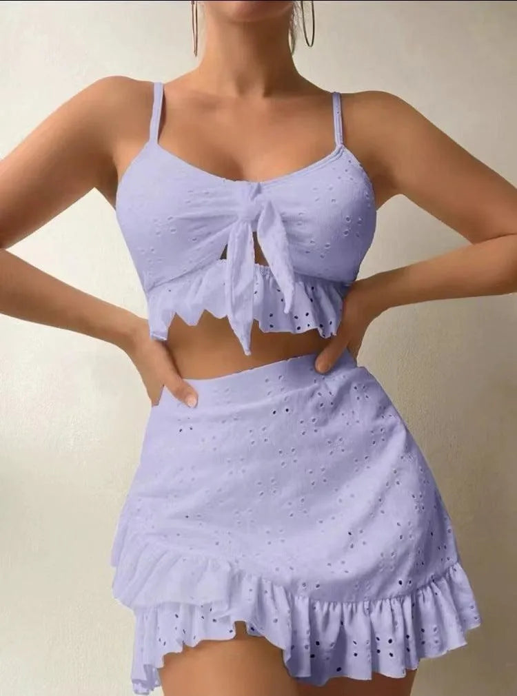 Women's Swim Set - Regine Collection - Ruffles, Polyester, Comfortable - Perfect for Spring and Summer - - DYAVOR®