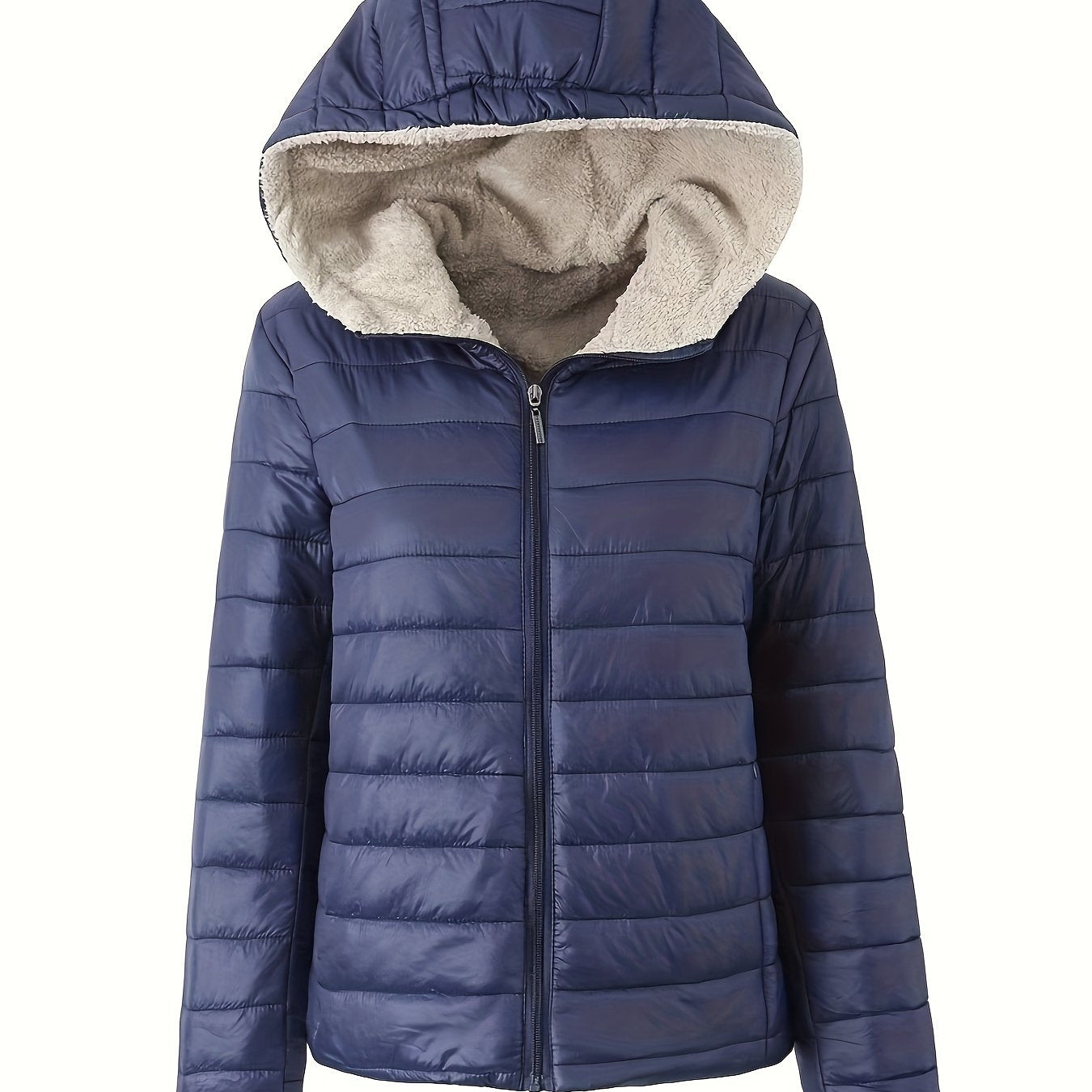Nina | Warm puffy jacket with zipper and faux fur lining - 07/112024 1 - DYAVOR®