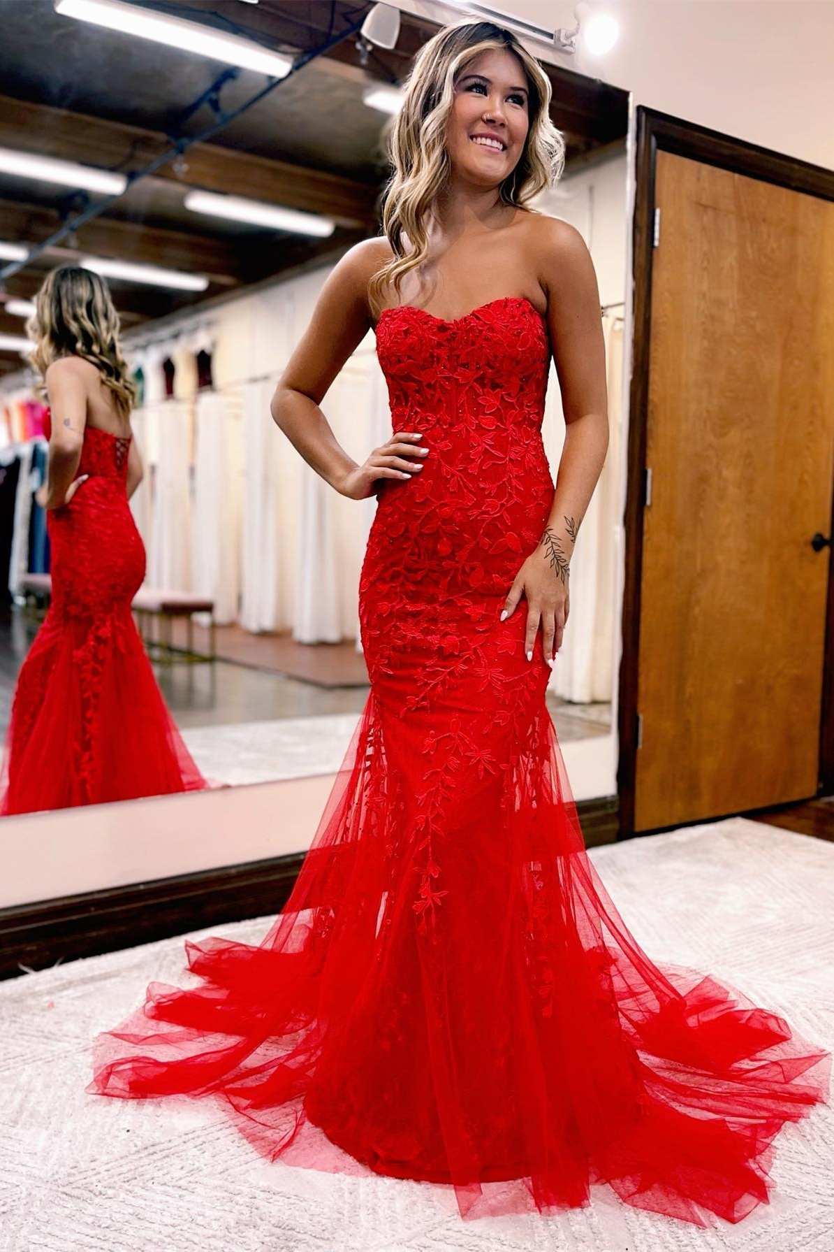 Tinsley |Mermaid Sweetheart Tulle Lace Prom Dress - Prom Dress - DYAVOR®