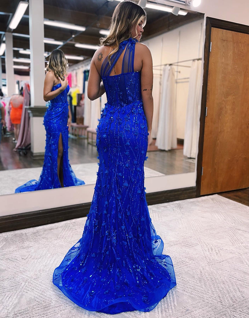 Scarlette |Mermaid Sequins Tulle Prom Dress with Slit - Prom Dress - DYAVOR®