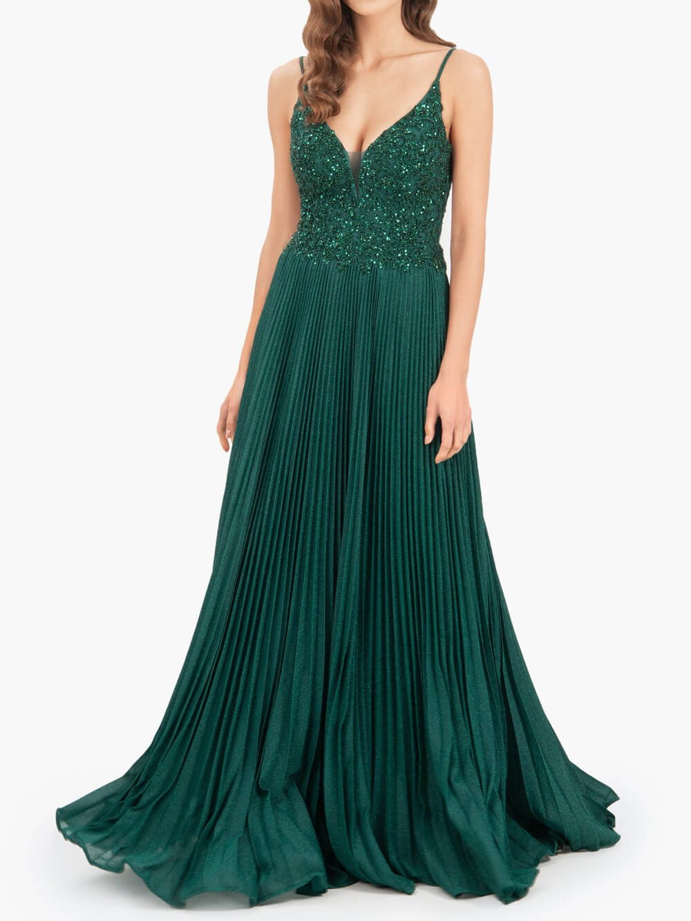 Elizabeth Rose Pink | A-line Floor Length Glitter Jersey Prom Dress with Appliques and Sequins - Prom Dresses - DYAVOR®