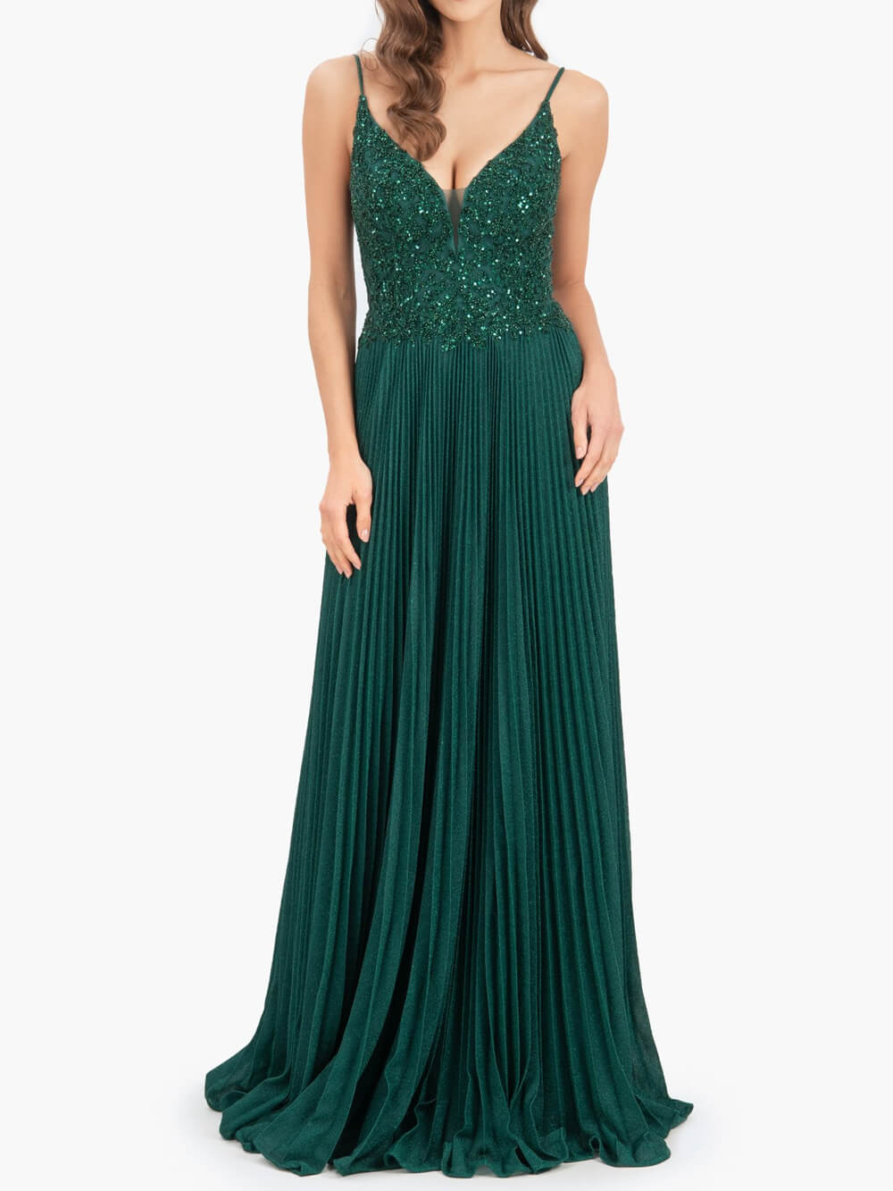 Elizabeth Rose Pink | A-line Floor Length Glitter Jersey Prom Dress with Appliques and Sequins - Prom Dresses - DYAVOR®