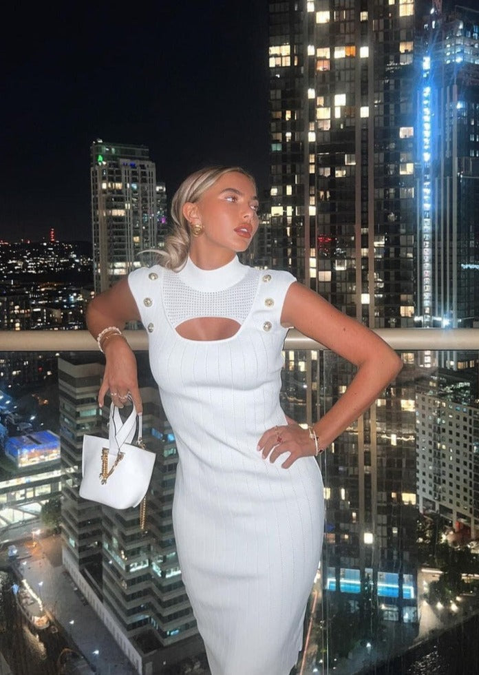 White Bandage Midi Dress - - DYAVOR®