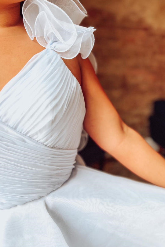 Nerissa |A Line Organza V Neck Homecoming Dress - Homecoming Dress - DYAVOR®