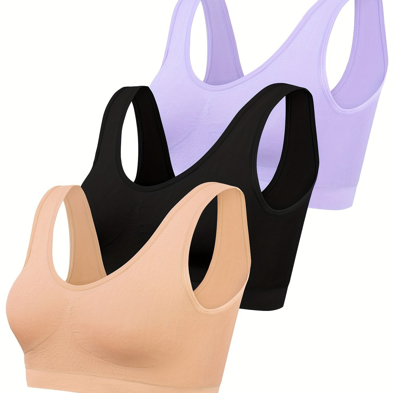 Eva | Set of 3 plain tank tops and seamless sports bra - 07/112024 1 - DYAVOR®