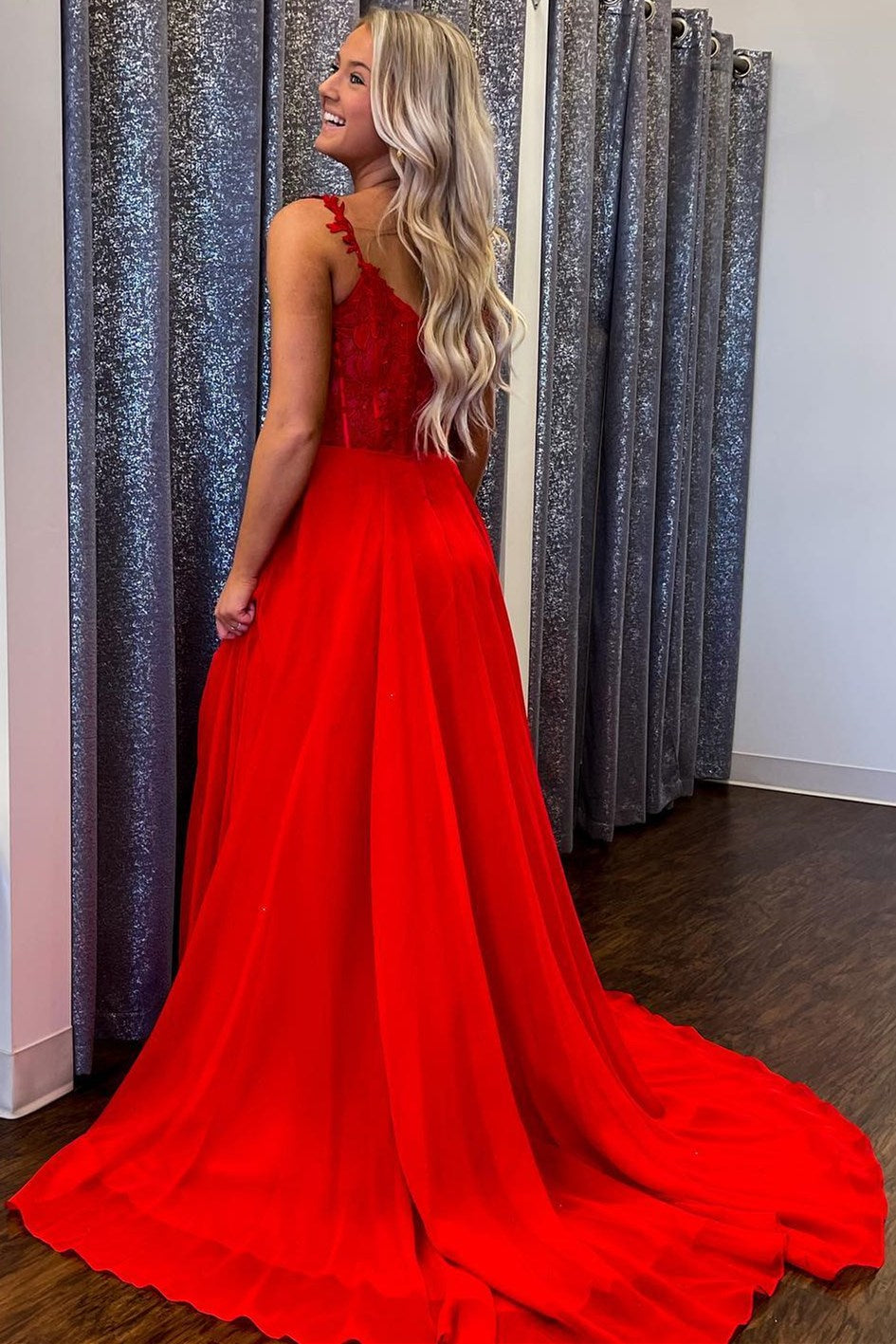 Periwinkle Off-the-Shoulder A-line Princess Prom Gown - Prom Dress - DYAVOR®