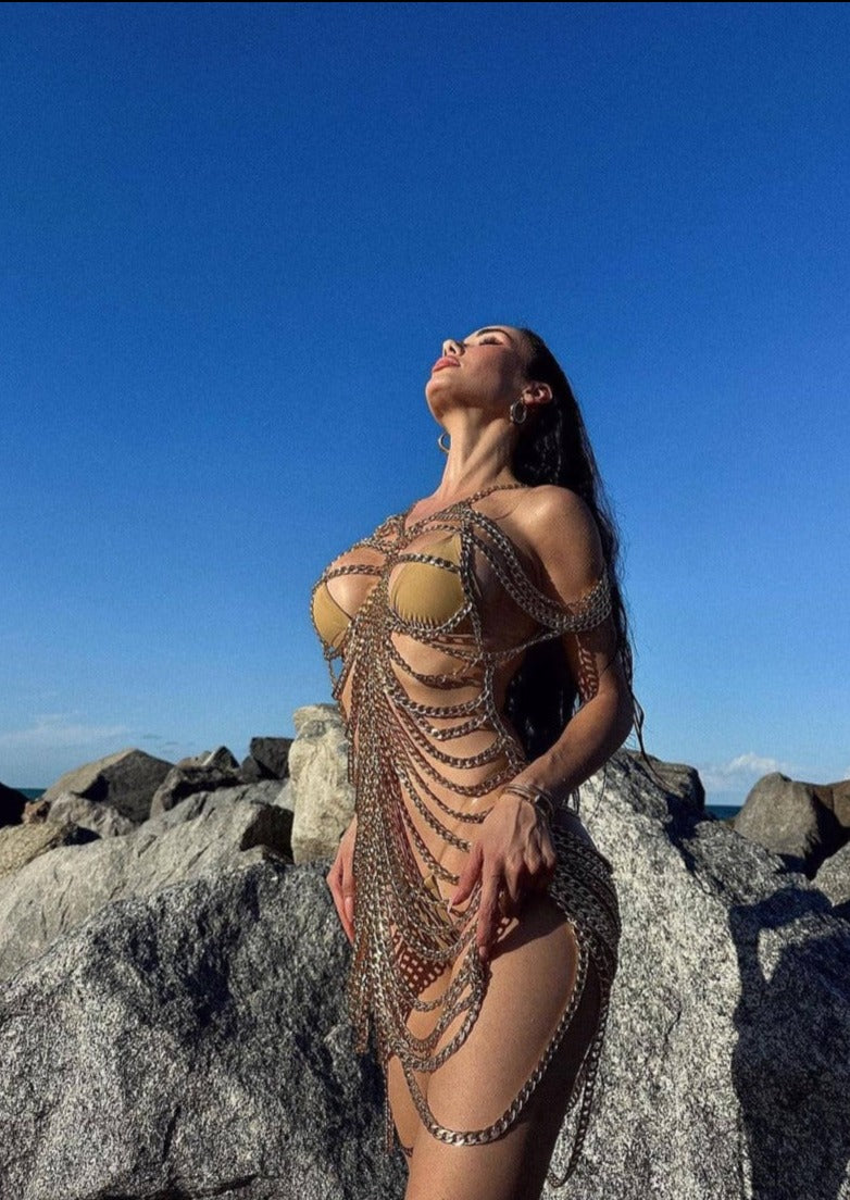 Gold Chain Dress - - DYAVOR®