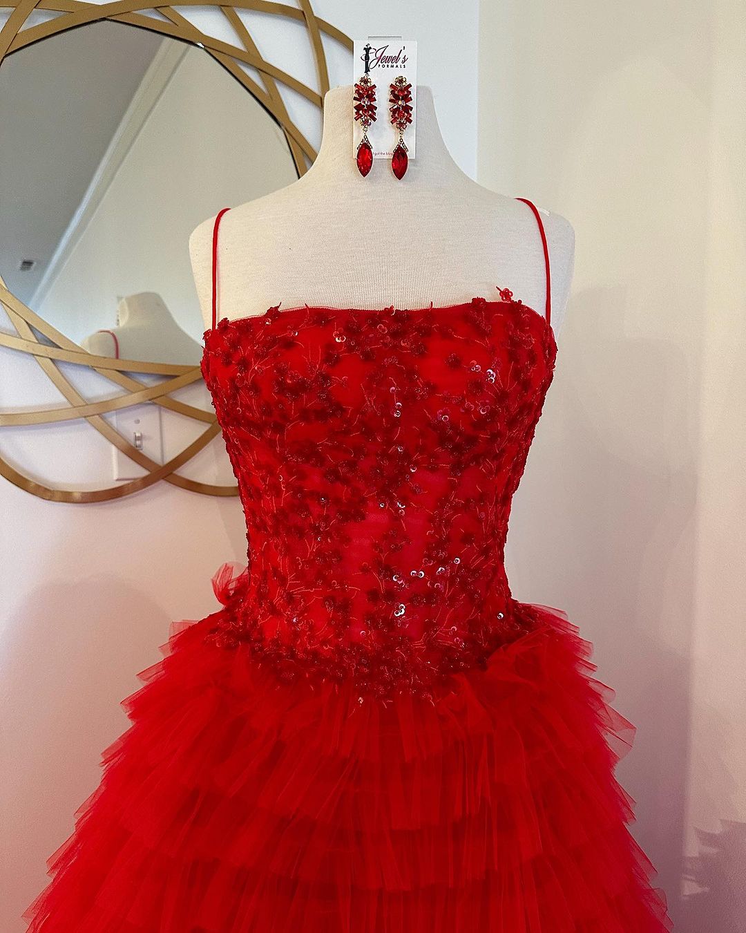 Jordan | A-Line Tiered Sequins Tulle Long Prom Dress - Prom Dress - DYAVOR®