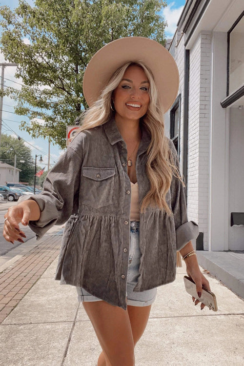 Come Around Corduroy Babydoll Jacket - Top - DYAVOR®