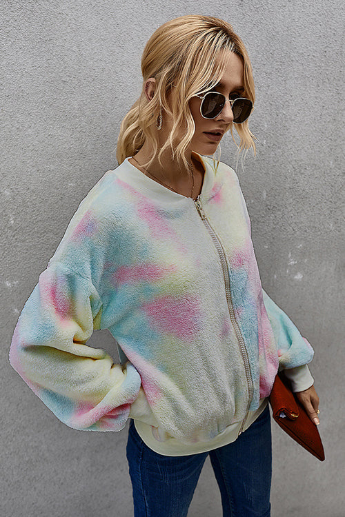 Ready For Fall Tie-Dye Fluffy Jacket - 4 Colors - Top - DYAVOR®