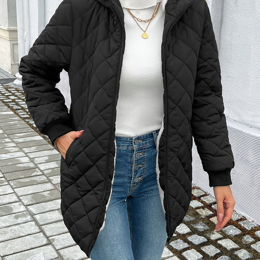 Sophie | Quilted zippered puffy jacket with imitatiefur lining - 07/112024 1 - DYAVOR®