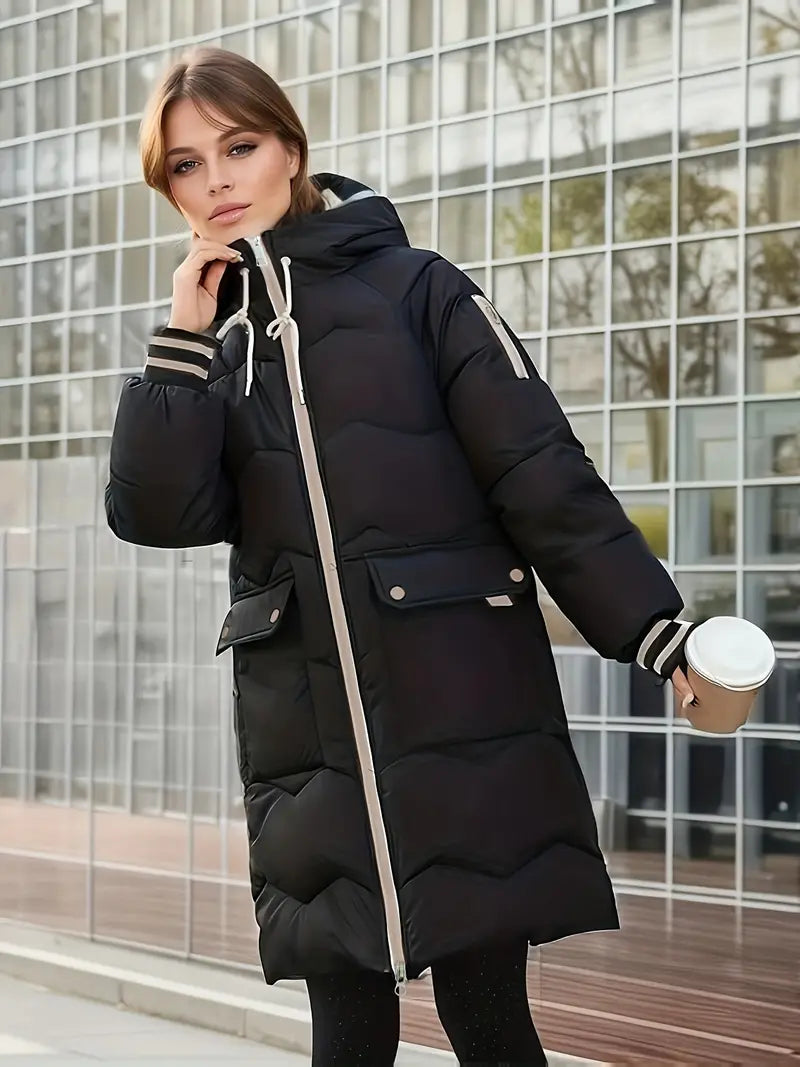 Hauda - coat with hood and zipper for women - - DYAVOR®