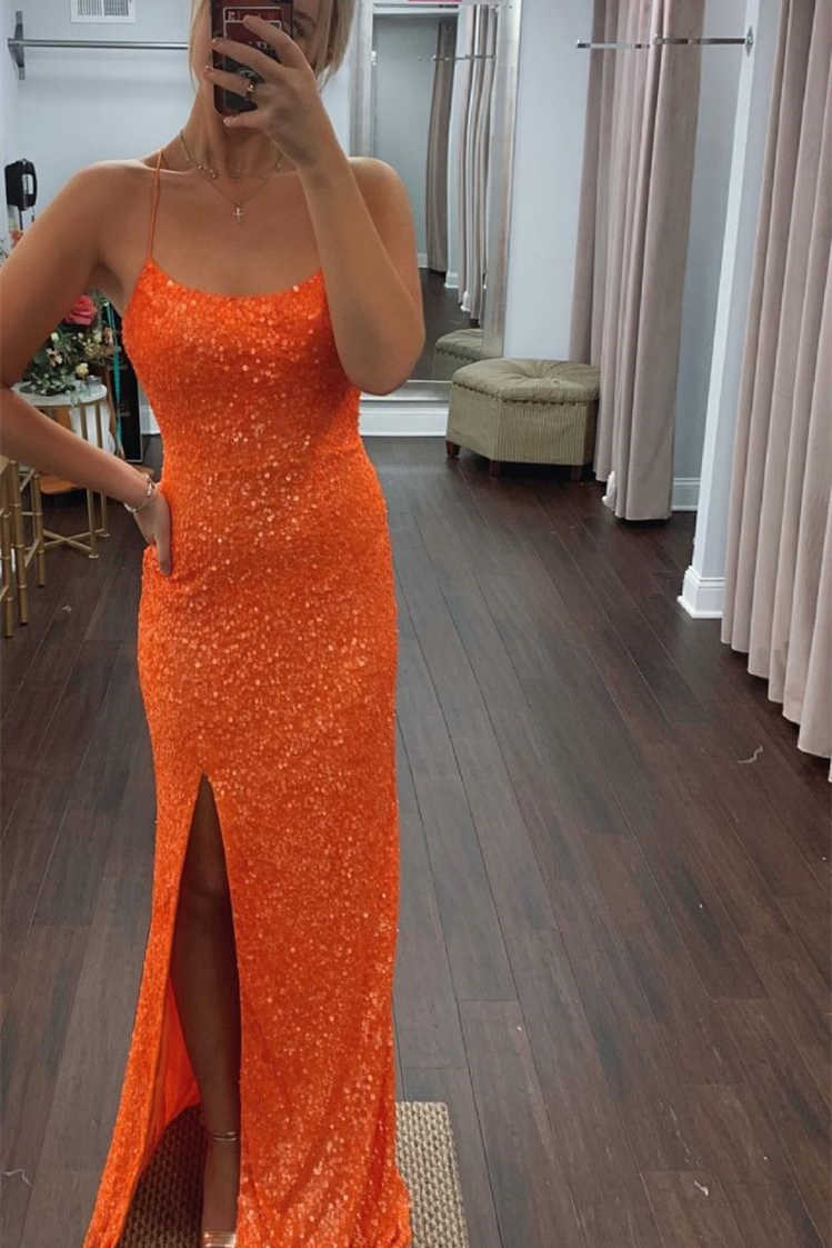 Catalina |Mermaid Sequins Long Prom dress with Slit - Prom Dress - DYAVOR®