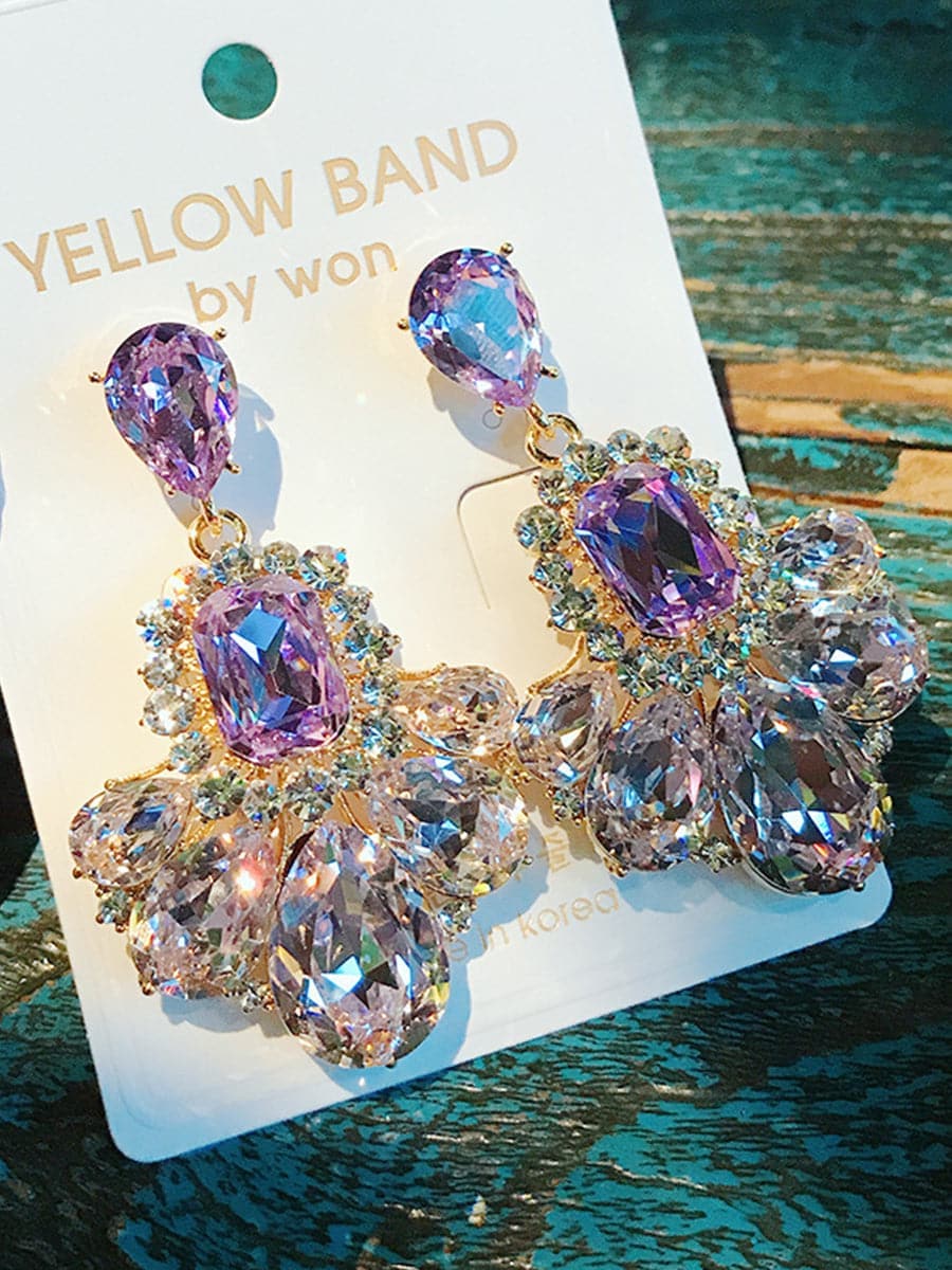 925 Silver Gemstone Amethyst Earrings MSE100701 - Earrings - DYAVOR®