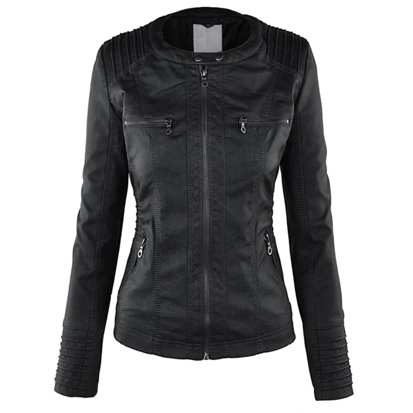 Lotte | Elegant leather jacket - Winter - DYAVOR®