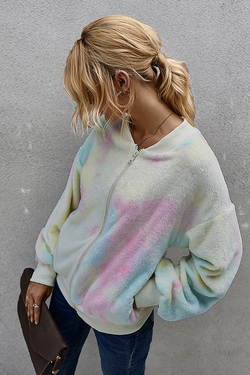 Ready For Fall Tie-Dye Fluffy Jacket - 4 Colors - Top - DYAVOR®